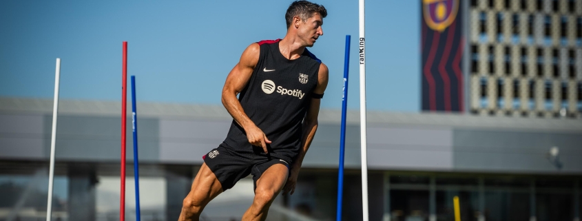 Primer doble entrenamiento de Christensen y Lewandowski