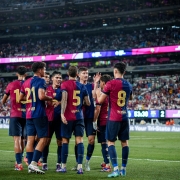 Centenario de la celebración del AS Mónaco visitando al FC Barcelona