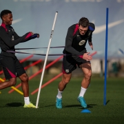 Ansu Fati y Christensen se incorporan al grupo para parte del entrenamiento