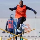 Último entrenamiento antes del partido contra el Valencia