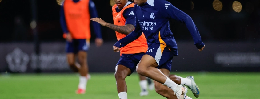 Último entrenamiento antes de la semifinal de la Supercopa de España