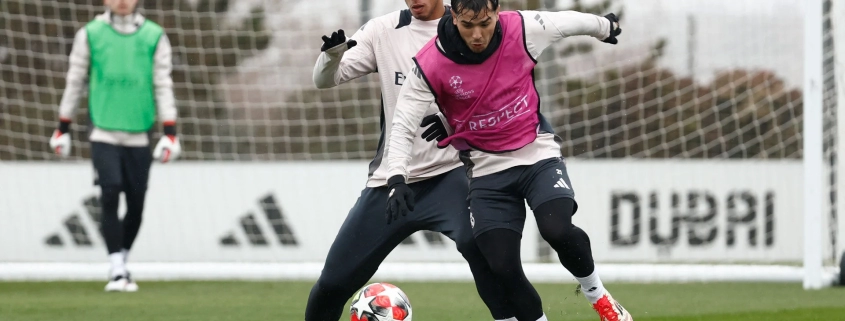 Último entrenamiento antes del partido contra el Salzburgo