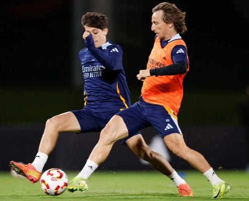 Último entrenamiento antes de la final de la Supercopa de España