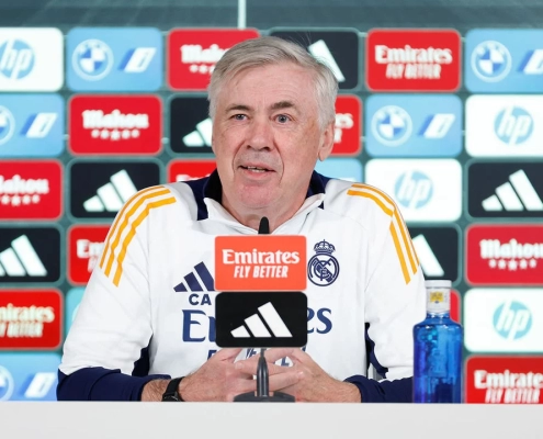 Ancelotti: “Es un momento importante y hay que sumar los puntos ante Las Palmas”